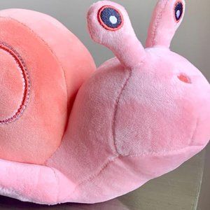 Cuddly Pink Plush Critter Snail Snails Slug Stuffed Animal Soft Sculpture New